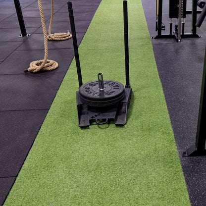 Gummirulle med kunstgræs