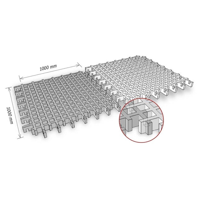 Gressgitter (100 mm. FH 3 m)